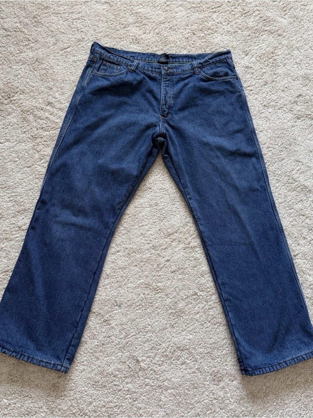 SMITH'S Workwear  Men's Relaxed Straight Jeans in Navy Blue